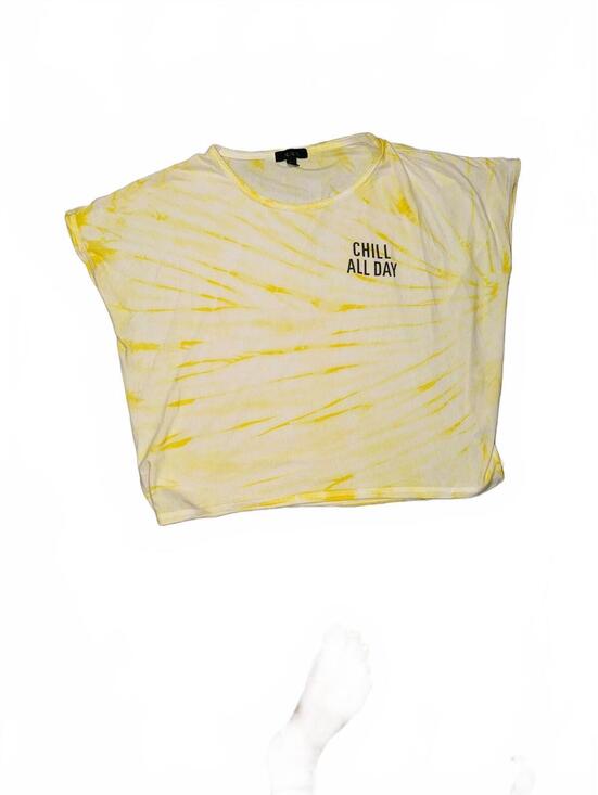 Tops - ALANA Yellow Tie Dye “Chill All Day” Sz m casual athletic
